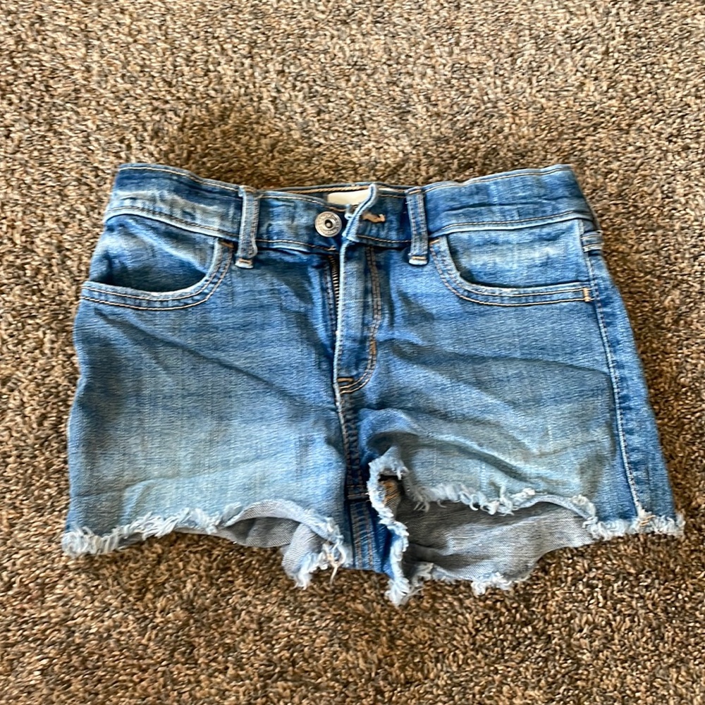 Abercrombie Kids Big Rise Shortie Short Denim